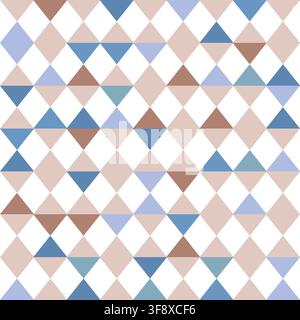 Retro harlequin and diamond seamless pattern with geometric checkered vector illustration for textile and fashion prints Stock Vector