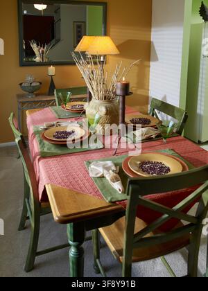 Small American apartment dining room, Philadelphia USA Stock Photo