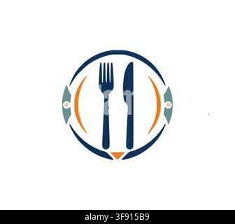 Modern Minimalist Restaurant Logo Design Vector Concept For Food Brand Stock Vector