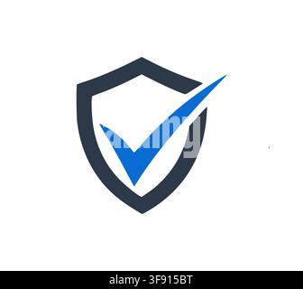Modern Shield Security Check Mark Logo Design Vector Icon Concept Stock Vector