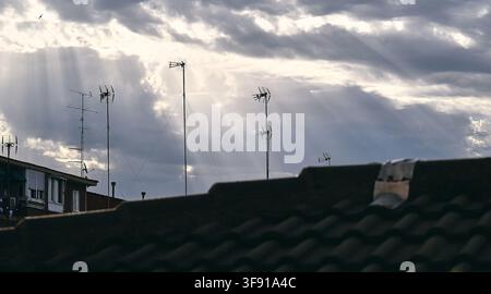 First light from Getafe, Madrid, Spain Stock Photo