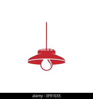 Industrial Hanging Lamp Bulb Creative Concept Symbol For Interior Decor Furniture Store Advertising Layout Stock Vector