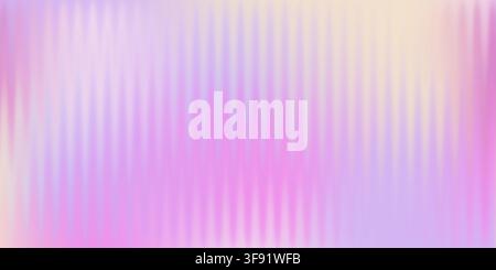 Ribbed glass gradient background with pastel holographic texture. Abstract pink polycarbonate surface with soft wavy color gradation. Corrugated Stock Vector