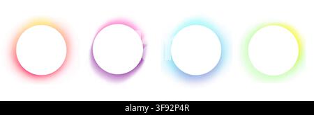 Pink, blue and violet circle on white background. Futuristic technology modern style. Equalizer soung artificial intelligence technology vector Stock Vector