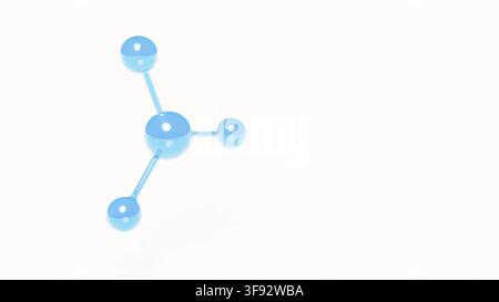 Blue glass molecule serum cell medical bg Scientific 3D water droplets 3d render Stock Photo