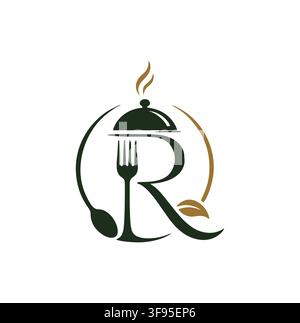 Professional Modern Letter R Restaurant Food Logo Vector Design Template Stock Vector