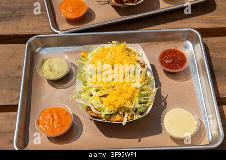 Tiny Tacos at Jewboy Cantina, Austin, Texas, August 23, 2024. (Photo by John Anderson/The Austin Chronicle) Stock Photo