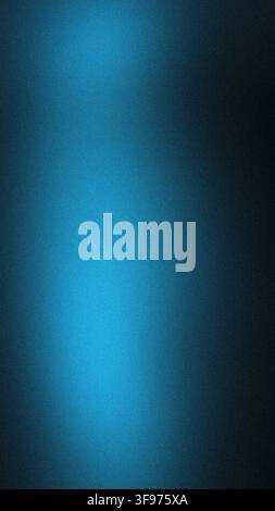 Modern vertical grainy abstract background with vibrant black dark and blue gradient Stock Photo