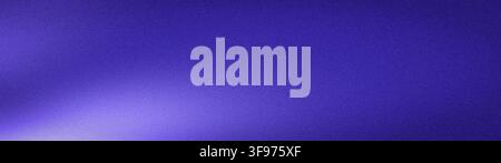 Wide abstract grainy background featuring vibrant purple violet and blue luxury tones Stock Photo
