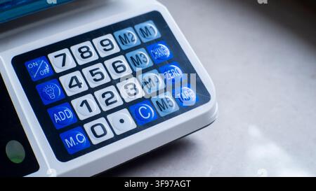 Digital Weighing Scale Keypad For Market And Retail Concept Stock Photo