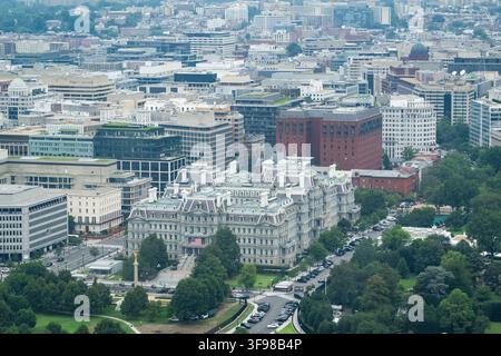 An aerial view of the Eisenhower Executive Office Building ...