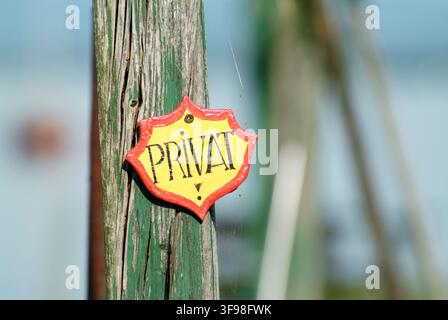 Privat sign Stock Photo