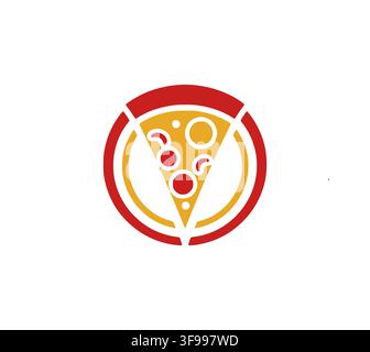 Modern Pizza Slice Restaurant Logo Vector For Pizzeria Delivery Stock Vector