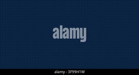 Abstract dark navy blue vector horizontal banner template with seamless micro dot grid pattern tech blueprint and minimal background Stock Vector