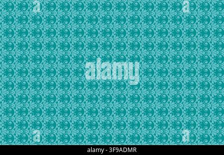 Horizontally And Vertically Repeatable Seamless Vector Decorative Pattern Illustration Isolated On A Green Background. Stock Vector
