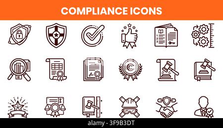 Minimalist Line Web Icon Set Vector Stock Vector