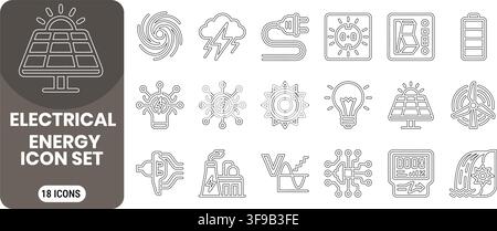 Minimalist Line Web Icon Set Vector Stock Vector
