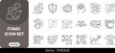 Minimalist Line Web Icon Set Vector Stock Vector