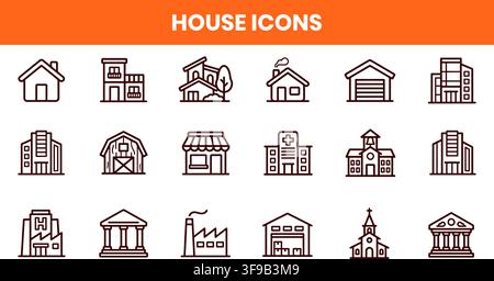 Minimalist Line Web Icon Set Vector Stock Vector