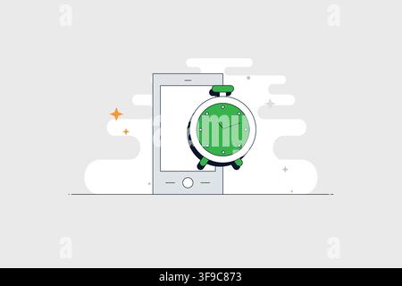 Smartwatch clock icon for time tracking wearable technology and fitness apps Stock Vector