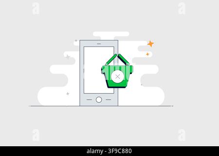 Mobile phone with chat bubbles icon for messaging and customer communication Stock Vector