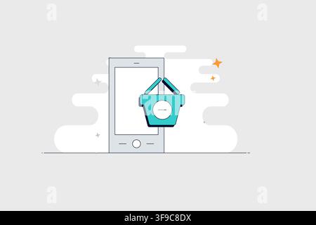 Mobile phone with cash icon for payments money transfer and finance apps Stock Vector