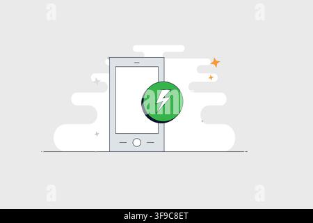 Mobile phone with verified shield icon for trusted security and account safety Stock Vector