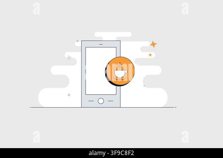 Mobile phone with muted speaker icon for silent mode and audio controls Stock Vector