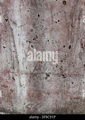 Concrete wall surface with scratches and fine cracks. Construction design background. Stock Photo