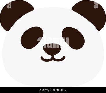 Simple and flat colored Panda Stock Vector