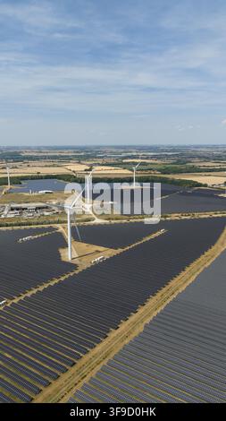 Aerial view of the Chelveston Renewable Energy solar farm featuring ...