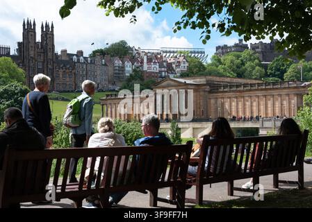 View of the National Gallery in Edinburgh, Scotland, UK Stock Photo