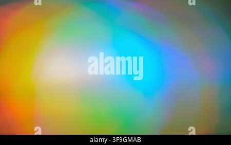 Abstract rainbow color spots background with copy space Stock Photo