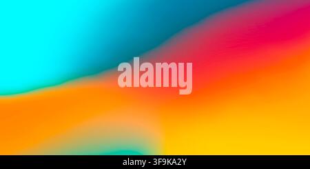 Abstract background with a smooth gradient of blue, orange, red, and yellow colors blending together, ideal for various design applications and creati Stock Photo
