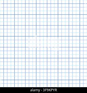 Blue engineering millimeter graph paper seamless pattern, vector technical coordinate grid background for architectural blueprint planning and math Stock Vector