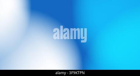 Smooth abstract background featuring blue gradient tones with white curved shapes and soft light effects. Ideal for website headers, presentations, di Stock Vector