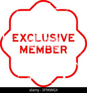 Grunge red exclusive gift word square seal stamp on white background Stock Vector