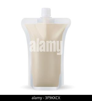 Plastic Spout Pouch Packaging Mockup Stock Photo