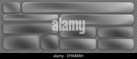 Frame morphism glass with liquid button rectangle for ui transparent effect. 3d box digital with glassmorphism design background for text light shape. Stock Vector