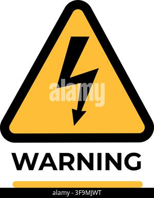 High Voltage Electrical Hazard Warning Sign Stock Vector