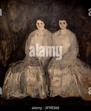 Richard Gerstl painting titled The Sisters Karoline and Pauline Fey at the Upper Belvedere Museum in Vienna Stock Photo