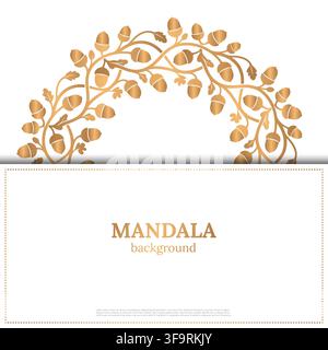 Luxury Golden Mandala Wedding Invitation Card Background Stock Vector