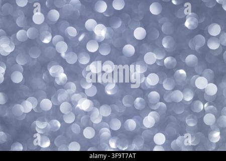 Abstract Silver Bokeh Background with Soft Defocused Light Circles for Elegant Designs Stock Photo