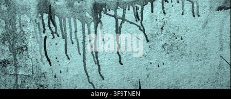 Abstract tidewater green wall background. Old painted wall texture background Stock Photo