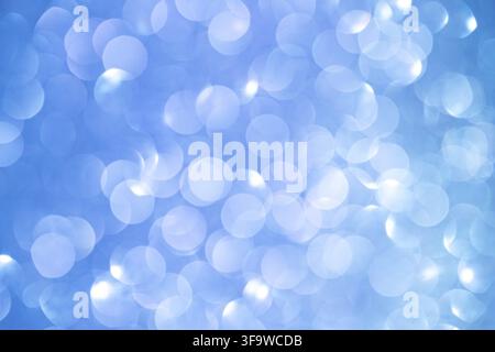 Abstract Blue Bokeh Background with Soft Light Circles for Tranquil Design Stock Photo