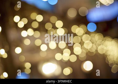 Defocused colored night lights background Stock Photo