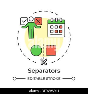 Separators multi color concept icon Stock Vector