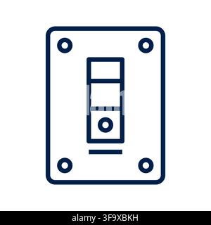 Electrical Light Switch Line Vector Icon. Stock Vector