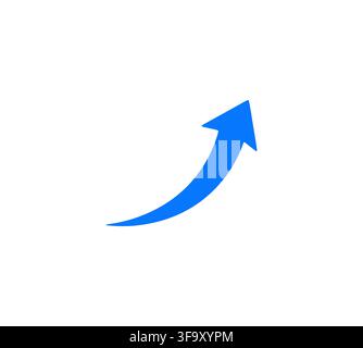 Modern Blue Arrow Vector Logo Icon For Financial Growth Stock Vector