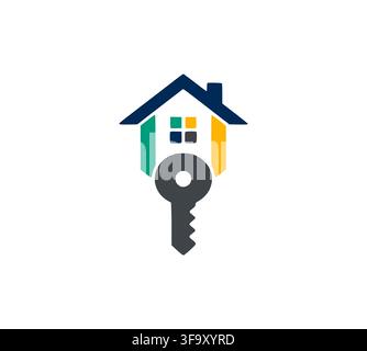 Professional House Key Vector Logo Icon For Real Estate Stock Vector